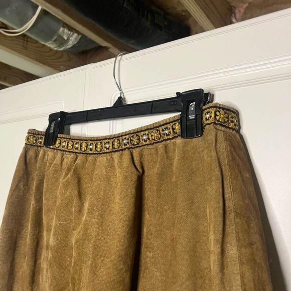 Vintage 1970s Suede Bagatelle Folk Cottage core Pants - Picture 8 of 15
